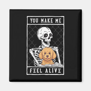 Skelett Sie fühlen Halloween Me Alive Magnet