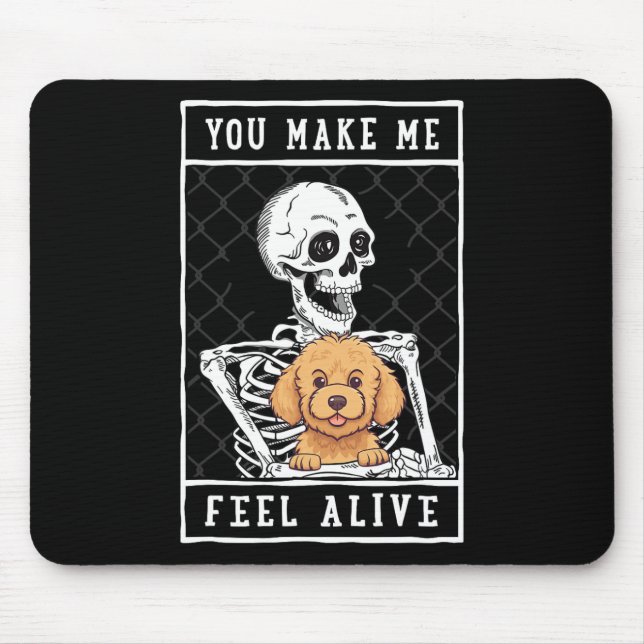 Skelett Sie fühlen Halloween Me Alive Mousepad (Vorne)