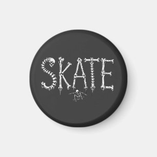 Skelett SKATE Horror Design Magnet