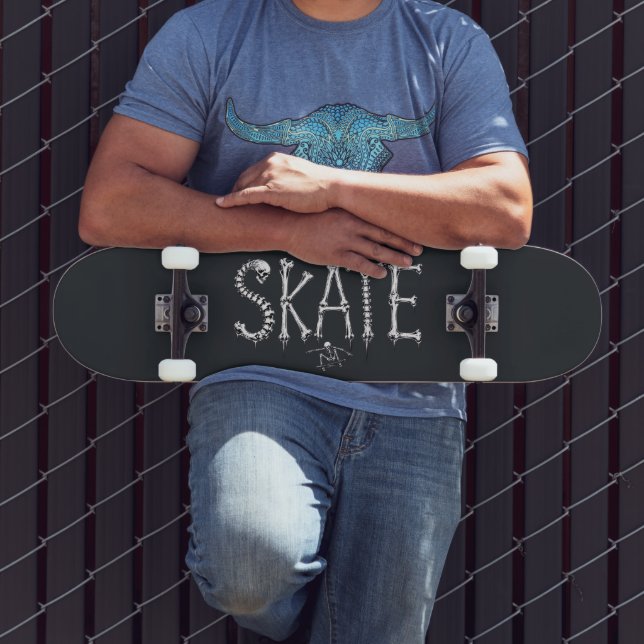Skelett SKATE Horror Design Skateboard (Außenbereich 3)
