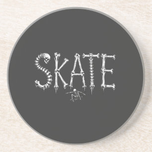 Skelett Skate Knochen Getränkeuntersetzer