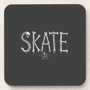 Skelett Skate Knochen Getränkeuntersetzer