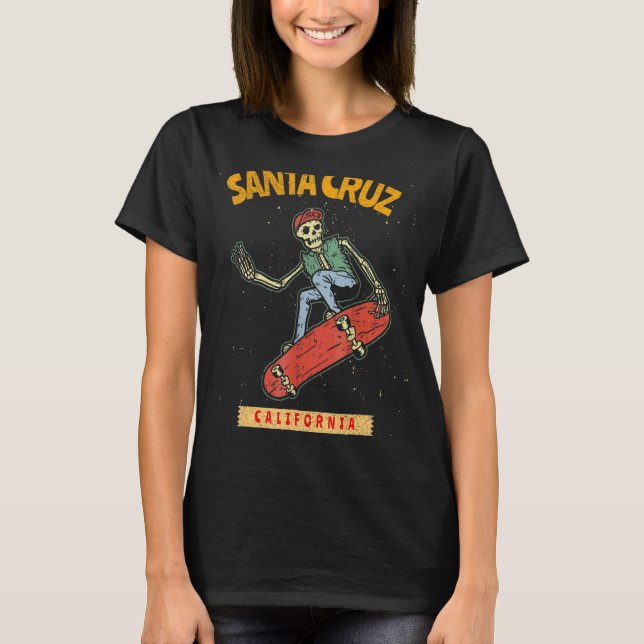 Skelett Skateboard Skateboard Skateboard Santa Cru T-Shirt (Vorderseite)