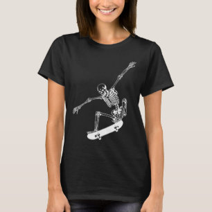 Skelett Skateboard Skull Halloween Skateboard T-Shirt