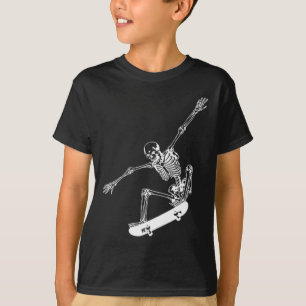 Skelett Skateboard Skull Halloween Skateboard T-Shirt