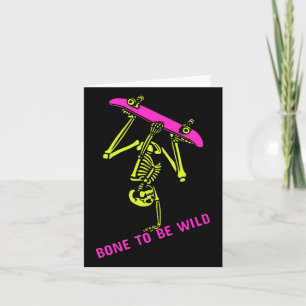 Skelett Skateboarder Halloween-Kostümfrauen Frauen Karte