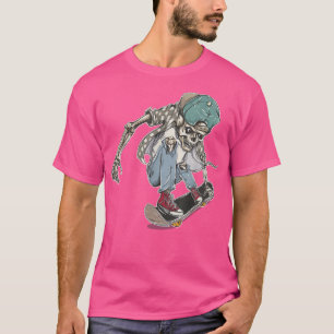 Skelett Skater Death Skateboarding T-Shirt
