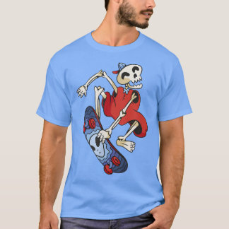 Skelett Skater Skateboard Skateboard Skateboard T T-Shirt