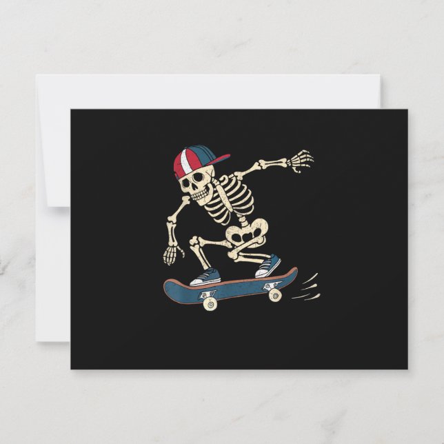 Skelett Skelett Halloween Skateboard Skater (Vorderseite)