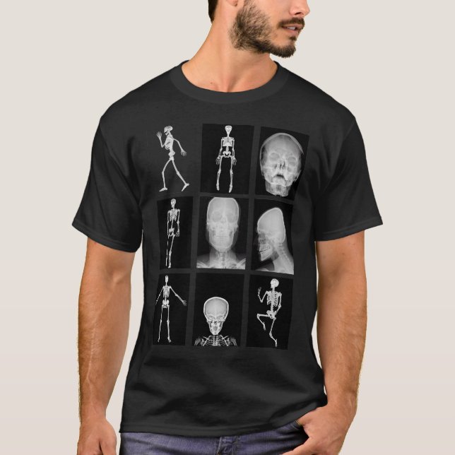 Skelett Skull menschlichen Körper XRAYS Anatomie C T-Shirt (Vorderseite)
