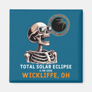 Skelett-Sonnenfinsternis Wickliffe Ohio Illustrati Magnet