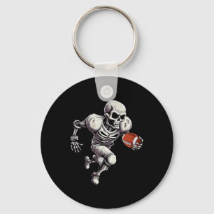 Skelett spielt Fußball Halloween Schädel Liebhaber Schlüsselanhänger