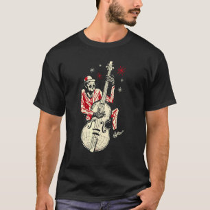Skelett spielt Gitarre Jazz-Musik Vintage-Gitarris T-Shirt