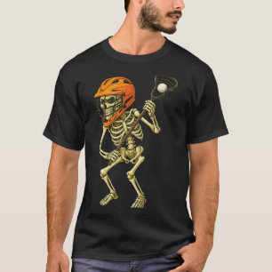 Skelett spielt Lacrosse Lustige Lacrosse-Spieler H T-Shirt