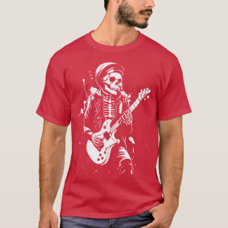 Skelett spielt Rock T-Shirt