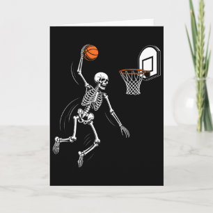 Skelett spielt Skelett Lustiges Halloween Männer J Karte