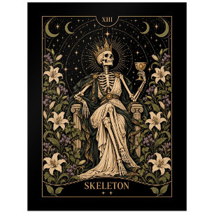Skelett, Sternenlicht-Tarot-Kunst Postkarte