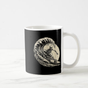Skelett-Surfer Vintage Big Wave Surfen Lustig Kaffeetasse