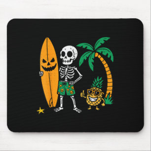 Skelett-Surfing-Halloween-Surfer-Kostüm Hawaiianis Mousepad