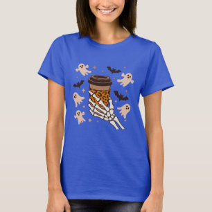 Skelett-T-Shirt, Lustiges Skelett-T-Shirt, Kaffee- T-Shirt