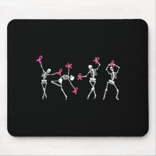 Skelett-Tanz Nk-Band Brustkrebsbewusstsein Mousepad