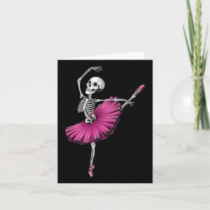 Skelett tanzende Ballettliebhaber Grusel Halloween Karte