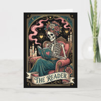 Skelett-Tarotkarte Der Leser Buchliebhaber Valenti