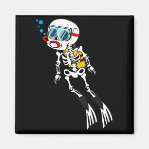 Skelett-Taucher Halloween Unterwasser-Tauchen Magnet