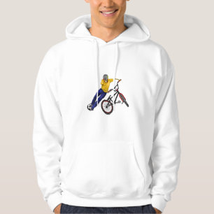 Skelett trägt BMX Kapuzenpulli zur Schau Hoodie