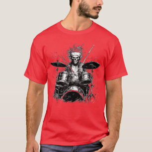 Skelett-Trommler-Typ Rock-and-Roll-Band Rock On Dr T-Shirt