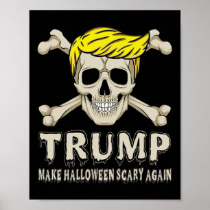 Skelett Trump macht Halloween wieder gruselig Amer Poster