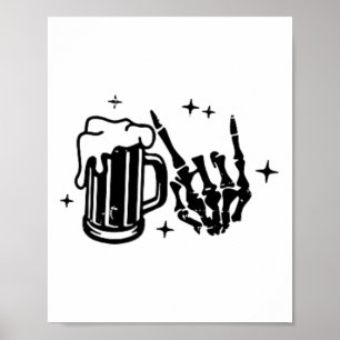 Skelett Überleben Vaterschaft ein Bier nach dem an Poster