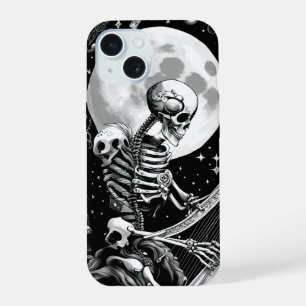 Skelett und Harfe III iPhone 15 Hülle