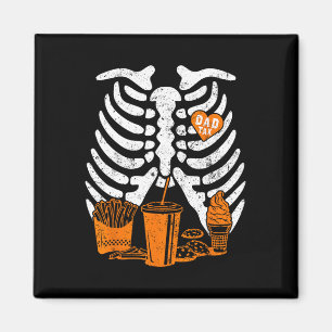 Skelett Vater Steuer Fast Food Halloween Gruselig Magnet