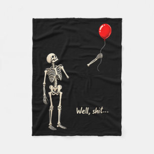 Skelett verlorenen Ballon lustige Sprüche Zitate M Fleecedecke
