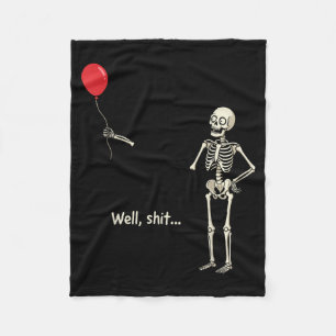Skelett verlorenen Ballon Sachen Skelett Lustig Fleecedecke