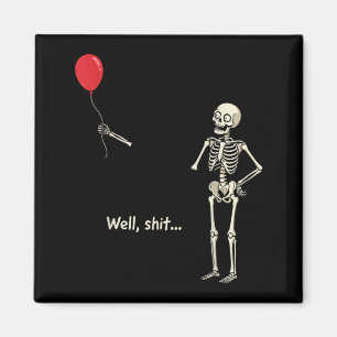 Skelett verlorenen Ballon Sachen Skelett Lustig Magnet