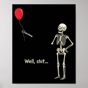 Skelett verlorenes Ballon-Zeug Skelett Lustig Poster