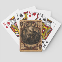 Skelett, Vintage Zirkusmonster Spielkarten
