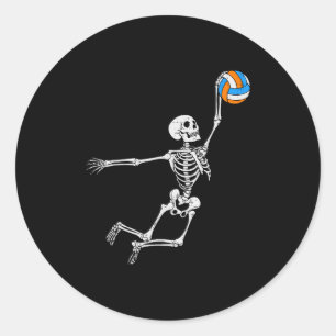 Skelett Volleyball Halloween-Kostüm Jungen Teenage Runder Aufkleber