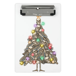 Skelett Weihnachtsbaum Funny Ugly Xmas Skelette Mini Klemmbrett