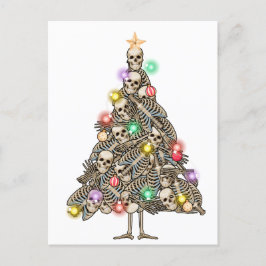Skelett Weihnachtsbaum Funny Ugly Xmas Skelette Postkarte