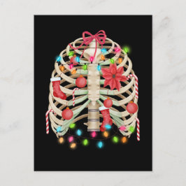 Skelett Weihnachtsbaum Funny Ugly Xmas Skelette Postkarte