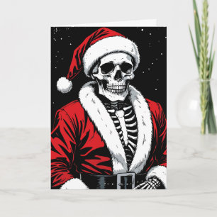 Skelett-Weihnachtsmann Karte