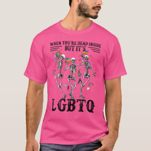 Skelett, wenn man im Inneren tot ist, aber es ist T-Shirt
