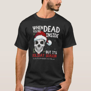 Skelett, wenn man im Inneren tot ist, aber es ist T-Shirt