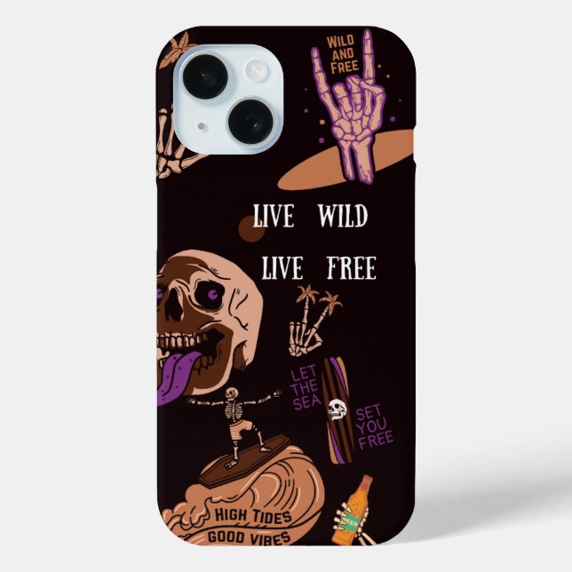 Skelett, Wild leben, frei leben Case-Mate iPhone Hülle (Rückseite)