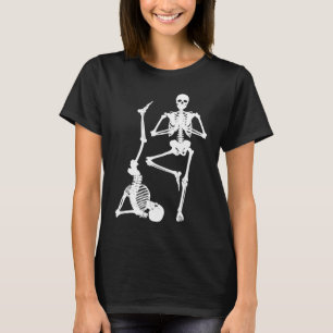 Skelett-Yoga-Halloween-Kostüm Yogi Männer Frauen T-Shirt