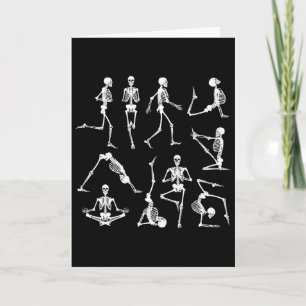 Skelett-Yoga-Posen Lustiges Halloween Flexibler Kn Karte