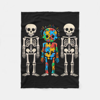 Skelett zur Sensibilisierung für Autismus Fleecedecke